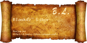 Blaskó Libor névjegykártya